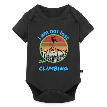 I am not lost i am climbing - Baby Premium short-sleeve bodysuit - black - Front