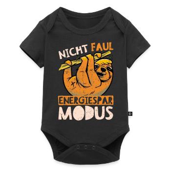 Nicht Faul Energiesparmodus. Faul Chillen Geschenk - Baby Premium Kurzarmbody - Schwarz - Vorne