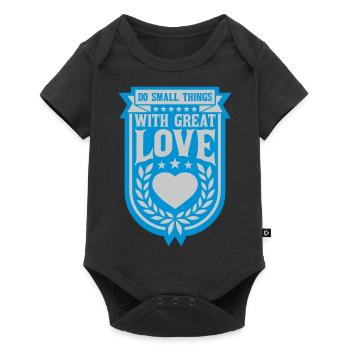 Quote do small things - Baby Premium short-sleeve bodysuit - black - Front