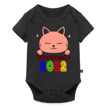 Mieze Schulkatze 2022 Schulbeginn T shirt - Baby Premium Kurzarmbody - Schwarz - Vorne