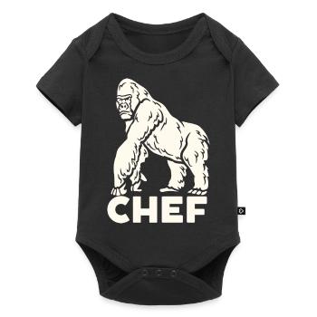 Gorille le Chef - Body à manches courtes Premium Bébé - noir - Devant
