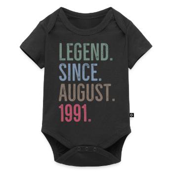 Légende depuis août 1991 - Body à manches courtes Premium Bébé - noir - Devant