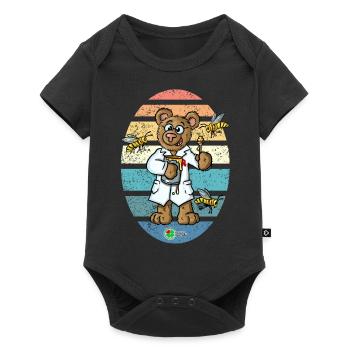 Bär Viktoria Shirt - Baby Premium Kurzarmbody - Schwarz - Vorne
