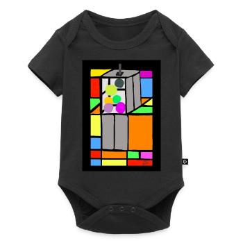 Elevator v Improved - Baby Premium short-sleeve bodysuit - black - Front