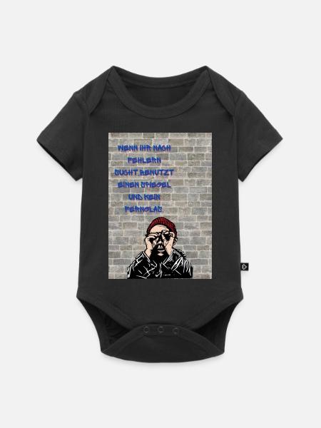 Fehler - Baby Premium Kurzarmbody - Schwarz