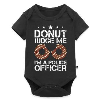 Donut Judge Me – Police Donut Party Urgence - Body à manches courtes Premium Bébé - noir - Devant