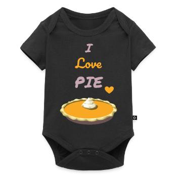 J’aime les vêtements / J’aime la tarte - Body à manches courtes Premium Bébé - noir - Devant