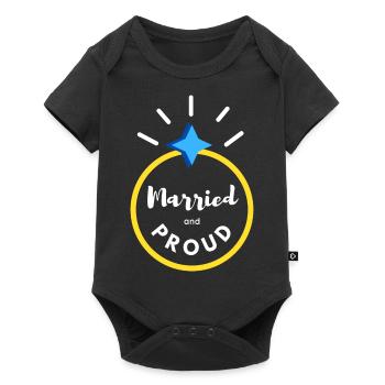 married and proud - Baby Premium short-sleeve bodysuit - black - Front