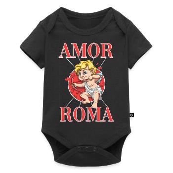 Liebesengel Zeichen der Liebe Romantik Geschenk - Baby Premium Kurzarmbody - Schwarz - Vorne