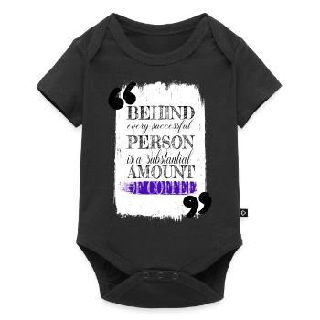 coffee lover cappuccino humor roastedbeans happy - Baby Premium Kurzarmbody - Schwarz - Vorne