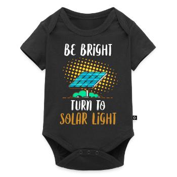 Les panneaux solaires à énergie solaire sont une lumière vive drôle - Body à manches courtes Premium Bébé - noir - Devant