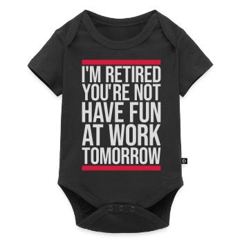 have fun at work - Baby Premium short-sleeve bodysuit - black - Front