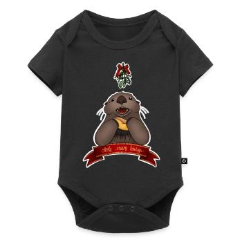 Tazz Talks | Chrimbus Merch - Baby Premium short-sleeve bodysuit - black - Front