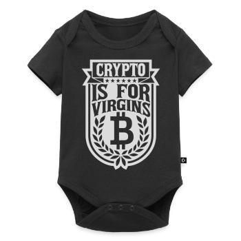 crypto is for virgins - Baby Premium short-sleeve bodysuit - black - Front