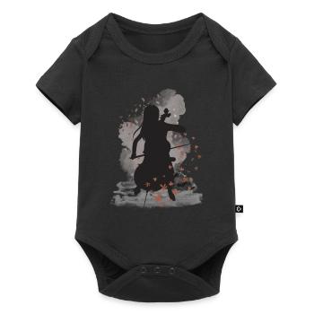 Violoncelle, violoncelle, musique, mercredi, série - Body à manches courtes Premium Bébé - noir - Devant