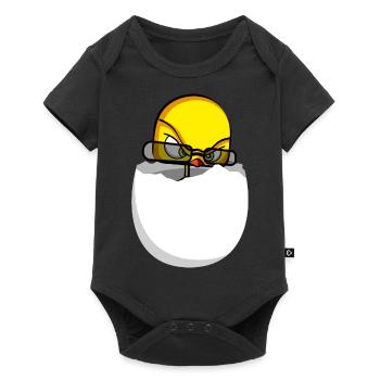 Agent Birdy Comic Bird Chick - Baby Premium short-sleeve bodysuit - black - Front