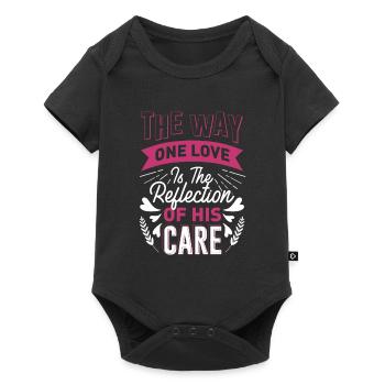 The way one love is the reflection of his care - Baby Premium short-sleeve bodysuit - black - Front