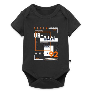 Urban wear - Body à manches courtes Premium Bébé - noir - Devant