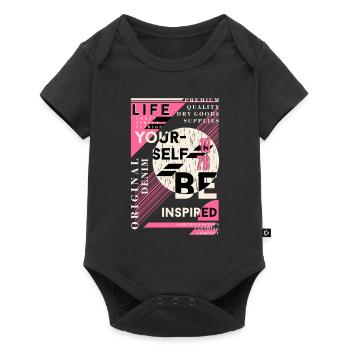 BE inspired - Baby Premium short-sleeve bodysuit - black - Front