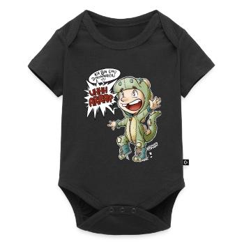 Ich bin ein Dinosaurier! - Baby Premium Kurzarmbody - Schwarz - Vorne