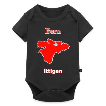 Bezirke Ittigen Karte mit Bern Stadtkarte - Baby Premium Kurzarmbody - Schwarz - Vorne