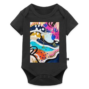 Abstract Chaos #15 original painting Design - Baby Premium Kurzarmbody - Schwarz - Vorne