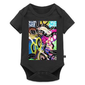 Abstract Chaos #17 original painting Design - Baby Premium Kurzarmbody - Schwarz - Vorne