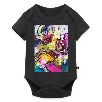 Abstract Chaos #18 original painting Design - Baby Premium short-sleeve bodysuit - black - Front