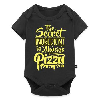 The Secret Ingredient is always Pizza - Baby Premium Kurzarmbody - Schwarz - Vorne