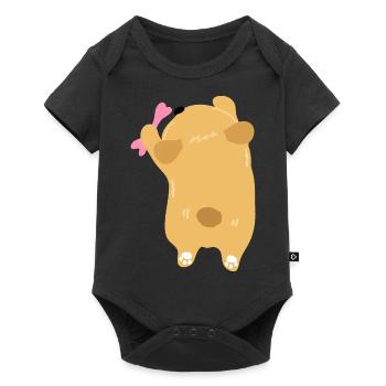 cute puppy - Baby Premium short-sleeve bodysuit - black - Front