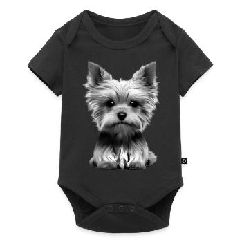 Yorkshire Terrier Puppy Dog Dog Owner - Baby Premium short-sleeve bodysuit - black - Front