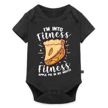 Ich bin in Fitness Fitness Apfelkuchen in meinem M - Baby Premium Kurzarmbody - Schwarz - Vorne
