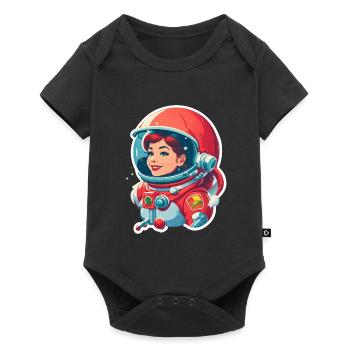 Astronaute de l’espace leader de la branche rouge - Body à manches courtes Premium Bébé - noir - Devant