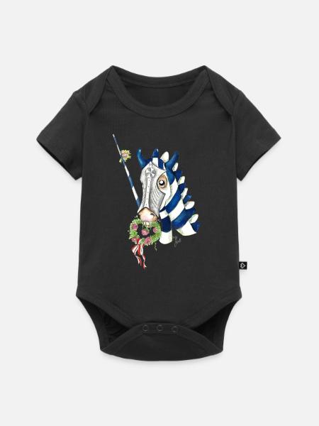 Pferd Ritter - Baby Premium Kurzarmbody - Schwarz