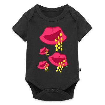 Lèvres Yamirka - Body à manches courtes Premium Bébé - noir - Devant