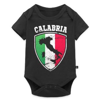 Calabria Italia Flag Souvenir Italian Vintage - Body à manches courtes Premium Bébé - noir - Devant