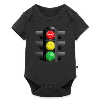 Go Stop Schade Traffic Light Emotions - Baby Premium short-sleeve bodysuit - black - Front