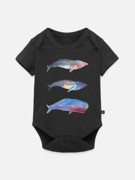 3 Wale - Baby Premium Kurzarmbody - Schwarz