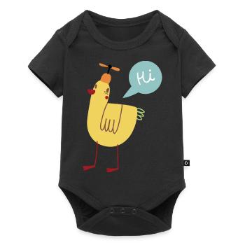 Vogel - Baby Premium Kurzarmbody - Schwarz - Vorne