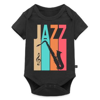 Vintage Jazz - Musique Jazz - Body à manches courtes Premium Bébé - noir - Devant