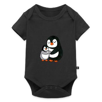 Pinguin United - Baby Premium Kurzarmbody - Schwarz - Vorne
