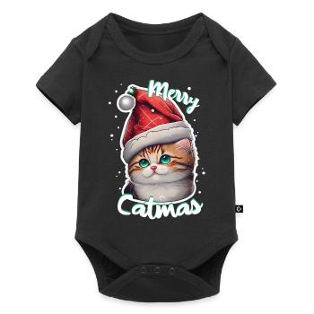 Merry Catmas - Baby Premium short-sleeve bodysuit - black - Front