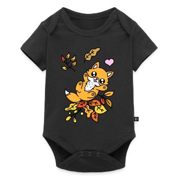 CUTE FOX - Baby Premium short-sleeve bodysuit - black - Front