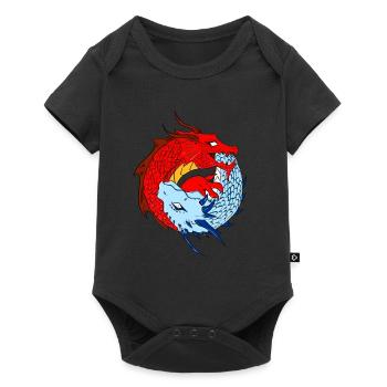 YIN YANG DRAGON - Body à manches courtes Premium Bébé - noir - Devant