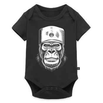 Gorilla - Baby Premium short-sleeve bodysuit - black - Front