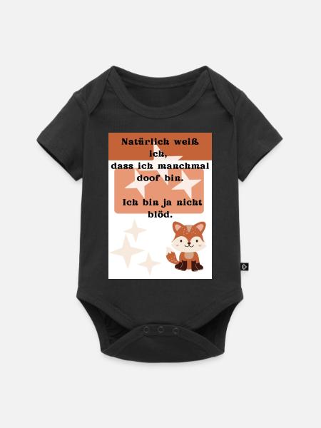 Schlaufuchs - Baby Premium Kurzarmbody - Schwarz