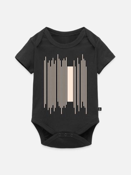 Abstraktes Design Frequenz - Baby Premium Kurzarmbody - Schwarz