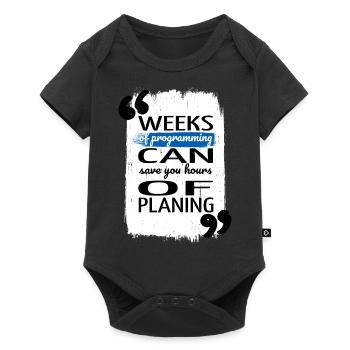 fun fathersday computer language awesome computers - Baby Premium Kurzarmbody - Schwarz - Vorne