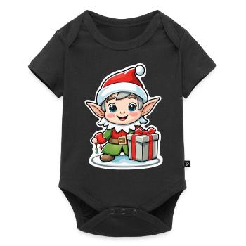 Elf Christmas Elf Gift Elf - Baby Premium short-sleeve bodysuit - black - Front
