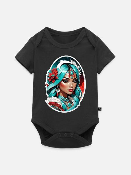 Indische Prinzessin - Aztek - Baby Premium Kurzarmbody - Schwarz